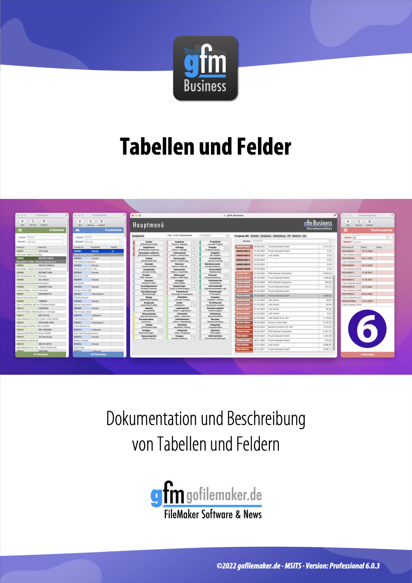 Dokumentation zu Tabellen und Feldern